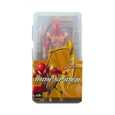 Gambar Top Gear Zd Action Figure Iron Spider 23 Cm Dengan Kotak Penyimpanan - Merah/gold