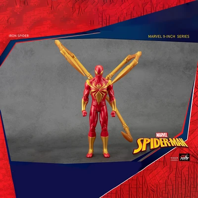 Gambar Top Gear Zd Action Figure Iron Spider 23 Cm Dengan Kotak Penyimpanan - Merah/gold
