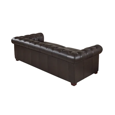Gambar Ferrara Orlando Sofa Kulit 3 Seater - Cokelat Caramel