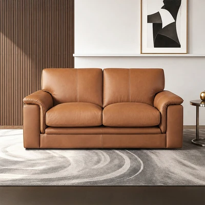 Gambar Ferrara Richmond Sofa Kulit 2 Seater - Cokelat Oslo Antelope