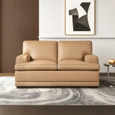 Gambar Ferrara Allen Sofa Kulit 2 Seater - Cokelat Tan