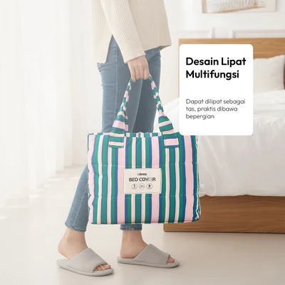 Gambar Informa 130x180 cm Bed Cover Microfiber Zip Nap Vivace - Hijau