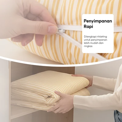 Gambar Informa 130x180 cm Bed Cover Microfiber Zip Nap Limonata - Kuning