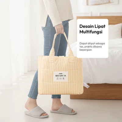 Gambar Informa 130x180 cm Bed Cover Microfiber Zip Nap Limonata - Kuning