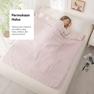 Gambar Informa 130x180 cm Bed Cover Microfiber Zip Nap Lavanda - Ungu