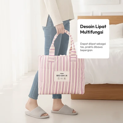 Gambar Informa 130x180 cm Bed Cover Microfiber Zip Nap Lavanda - Ungu