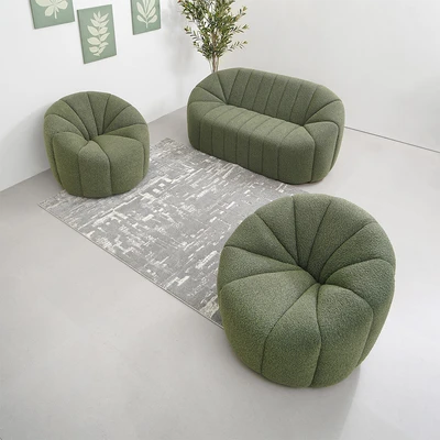 Gambar Informa Yolland Sofa Fabric 1 & 2 Seater Set 3 pcs - Hijau