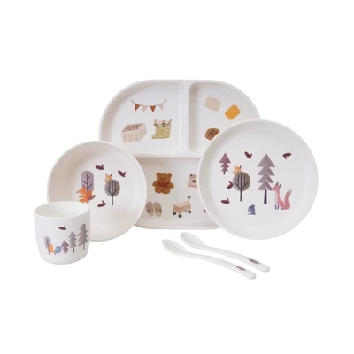 Gambar Kindla Set 5 Pcs Orelio Perlengkapan Makan Bayi - Krem