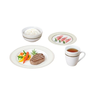 Gambar Delicia Perlengkapan Makan Porcelain Premium Set 16 pcs - Hijau Minty