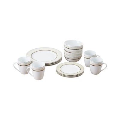 Gambar Delicia Perlengkapan Makan Porcelain Premium Set 16 pcs - Hijau Minty