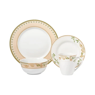 Gambar Delicia Perlengkapan Makan Porcelain Premium Set 16 pcs - Peachy