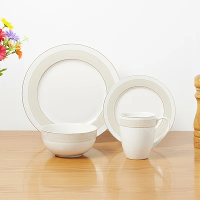 Gambar Delicia Royal Perlengkapan Makan Bone China Set 8 pcs - Putih