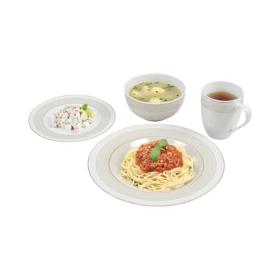 Gambar Delicia Royal Perlengkapan Makan Bone China Set 8 pcs - Putih