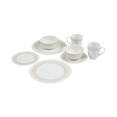 Gambar Delicia Royal Perlengkapan Makan Bone China Set 8 pcs - Putih