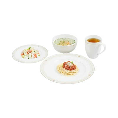Gambar Delicia Haruka Perlengkapan Makan Bone China Set 8 pcs - Putih