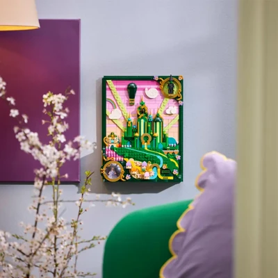 Gambar LEGO Wicked Emerald City Wall Art Set 1518 Pcs 75685 - Hijau/pink