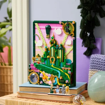 Gambar LEGO Wicked Emerald City Wall Art Set 1518 Pcs 75685 - Hijau/pink