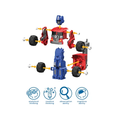 Gambar Cruzer Build N Play Robot Diy 2 In 1 - Merah