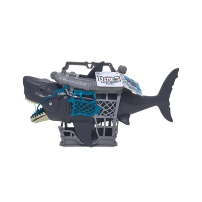Gambar Cruzer Set Mainan Dinos Escape Great White Shark - Abu-abu