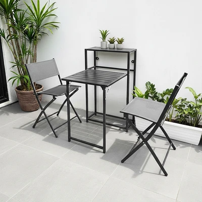Gambar Soleil Atmos Set Kursi & Meja Teras Lipat - Hitam
