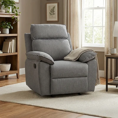 Gambar Selma Neo Lorry Sofa Recliner Fabric 1 Seater - Abu-Abu