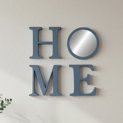 Gambar Informa Hiasan Dinding Home Kaca & Plastik 22.5x22.5 cm Set 4 Pcs - Biru