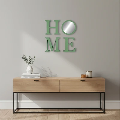 Gambar Informa Hiasan Dinding Home Kaca & Plastik 22.5x22.5 cm Set 4 Pcs - Hijau
