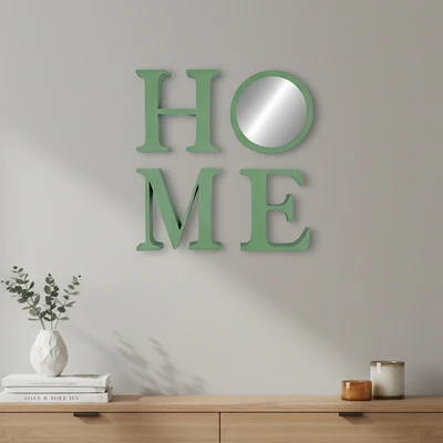 Gambar Informa Hiasan Dinding Home Kaca & Plastik 22.5x22.5 cm Set 4 Pcs - Hijau