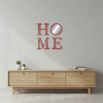 Gambar Informa Hiasan Dinding Home Kaca & Plastik 22.5x22.5 cm Set 4 Pcs - Merah
