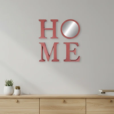 Gambar Informa Hiasan Dinding Home Kaca & Plastik 22.5x22.5 cm Set 4 Pcs - Merah