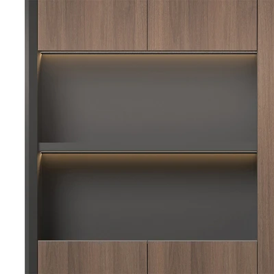 Gambar Sunon Maxim Kabinet High - Cokelat Walnut/Abu-Abu