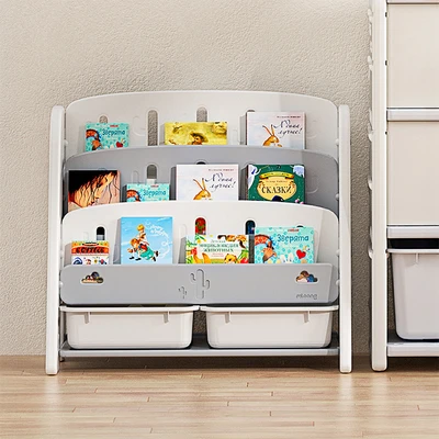 Gambar Stora Rak Buku Anak Dengan 2 Tray Playbin - Abu-Abu