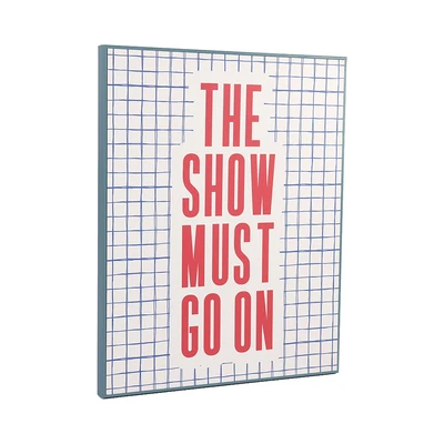 Gambar Informa Hiasan Dinding Kanvas Print Word The Show Must Go On 40x50 cm - Mix