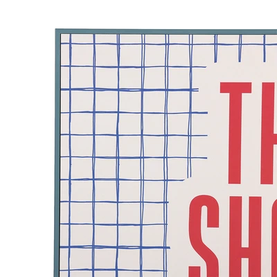 Gambar Informa Hiasan Dinding Kanvas Print Word The Show Must Go On 40x50 cm - Mix