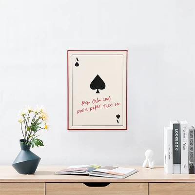 Gambar Informa Hiasan Dinding Kanvas Print Spade 30x40 cm - Krem