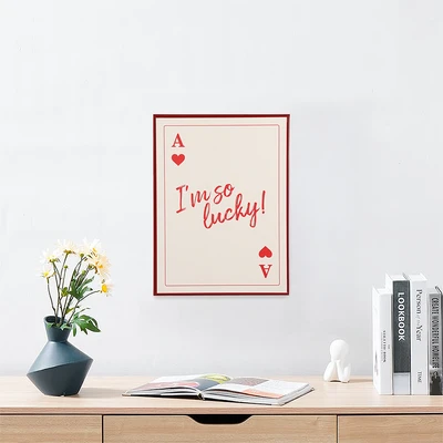Gambar Informa Hiasan Dinding Kanvas Print Heart 30x40 cm - Krem