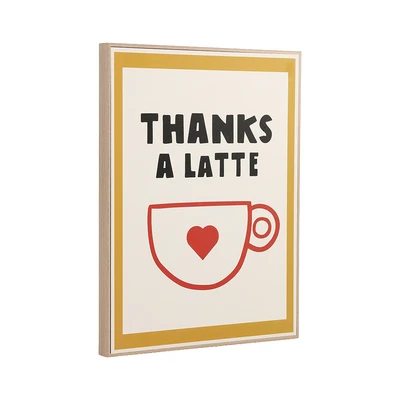 Gambar Informa Hiasan Dinding Kanvas Print Thanks A Latte 30x40 cm - Mix