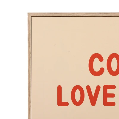 Gambar Informa Hiasan Dinding Kanvas Print Coffee Lover Club 30x40 cm - Cokelat