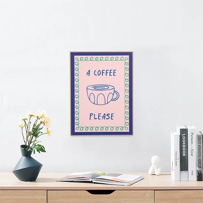 Gambar Informa Hiasan Dinding Kanvas Print Coffee A Coffee Please 30x40 cm - Cokelat