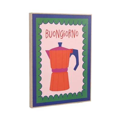 Gambar Informa Hiasan Dinding Kanvas Print Coffee Buongiorno 30x40 cm - Cokelat