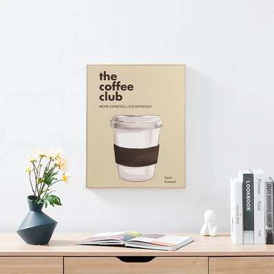 Gambar Informa Hiasan Dinding Kanvas Print The Coffee Club 40x50 cm V2 - Cokelat