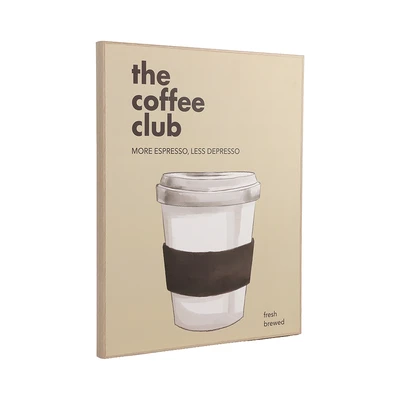 Gambar Informa Hiasan Dinding Kanvas Print The Coffee Club 40x50 cm V2 - Cokelat