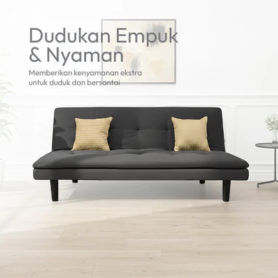 Gambar Informa Neo Geneva Sofa Bed Fabric Aldridge - Abu-Abu