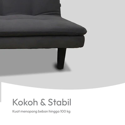Gambar Informa Neo Geneva Sofa Bed Fabric Aldridge - Abu-Abu