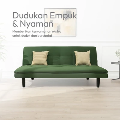 Gambar Informa Neo Geneva Sofa Bed Fabric Aldridge - Hijau