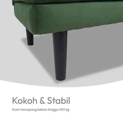 Gambar Informa Neo Geneva Sofa Bed Fabric Aldridge - Hijau