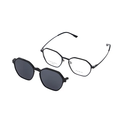 Gambar Parim Eyewear Kacamata Magnet Square Titanium 97001 - Hitam
