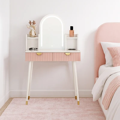Gambar Informa Bianca Vanity Meja Rias Dengan Cermin - Pink