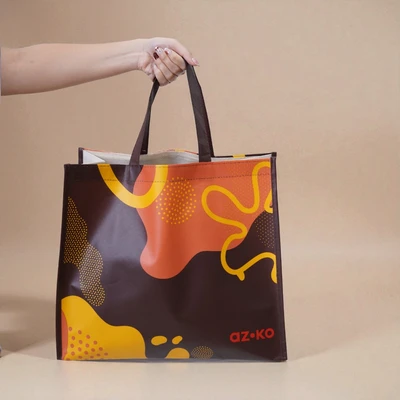 Gambar Azko Tas Belanja Modern Art Medium - Mix