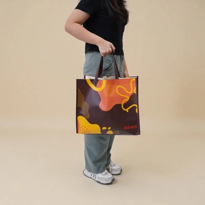 Gambar Azko Tas Belanja Modern Art Medium - Mix